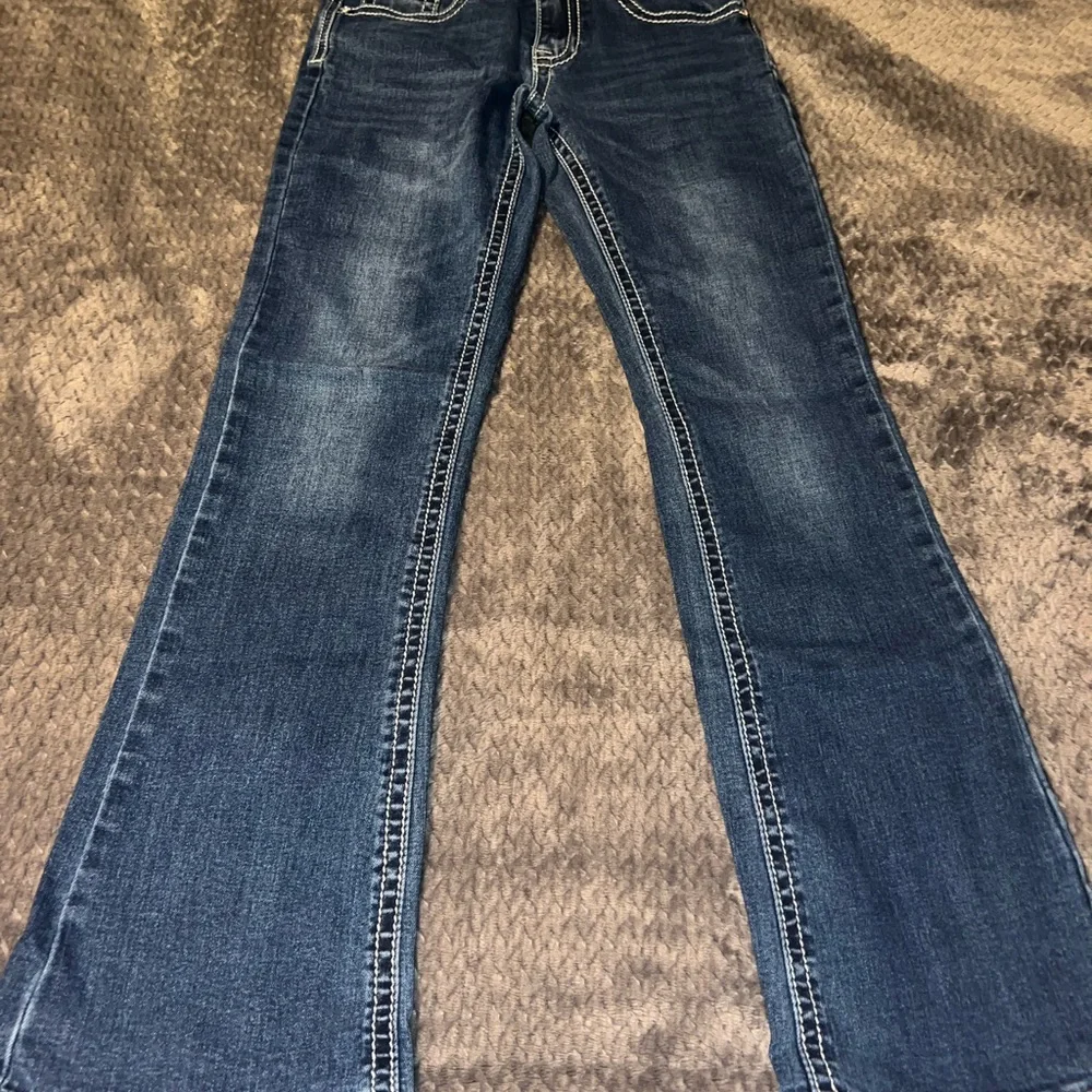 Wired Heart Embellished Bootcut Girls Jeans - Picture 3 of 5